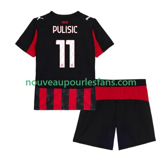 Maillot AC Milan Christian Pulisic 11 Enfant Tenue Domicile 2025-2026 Manche Courte