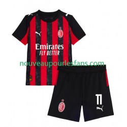 Maillot AC Milan Christian Pulisic 11 Enfant Tenue Domicile 2025-2026 Manche Courte