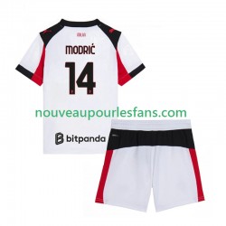 Maillot AC Milan Modrić Luca 14 Enfant Tenue Extérieur 2025-2026 Manche Courte