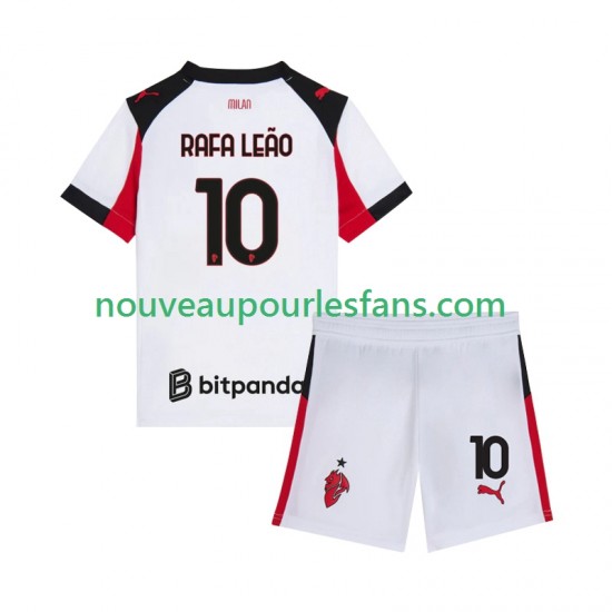 Maillot AC Milan Rafael Leao 10 Enfant Tenue Extérieur 2025-2026 Manche Courte