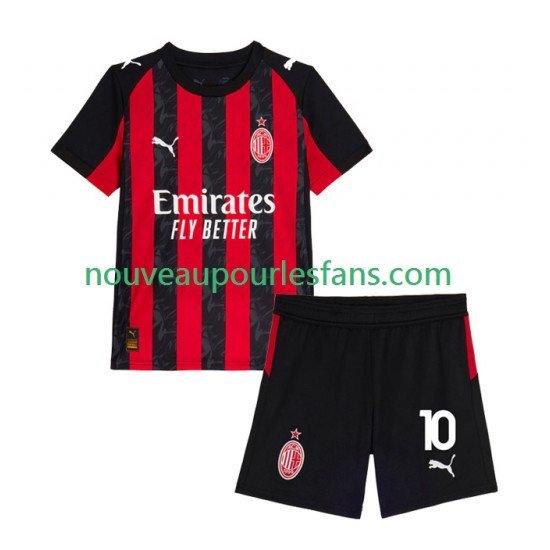 Maillot AC Milan Rafael Leao 10 Enfant Tenue Domicile 2025-2026 Manche Courte