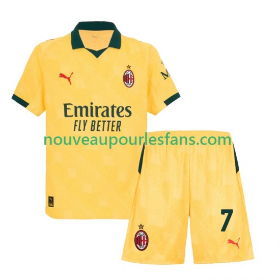 Maillot AC Milan Santiago Gimenez 7 Enfant Tenue 3ème 2025-2026 Manche Courte