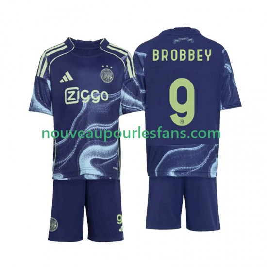 Maillot Ajax Amsterdam Brian Brobbey 9 Enfant Tenue Extérieur 2025-2026 Manche Courte