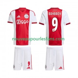 Maillot Ajax Amsterdam Brian Brobbey 9 Enfant Tenue Domicile 2025-2026 Manche Courte