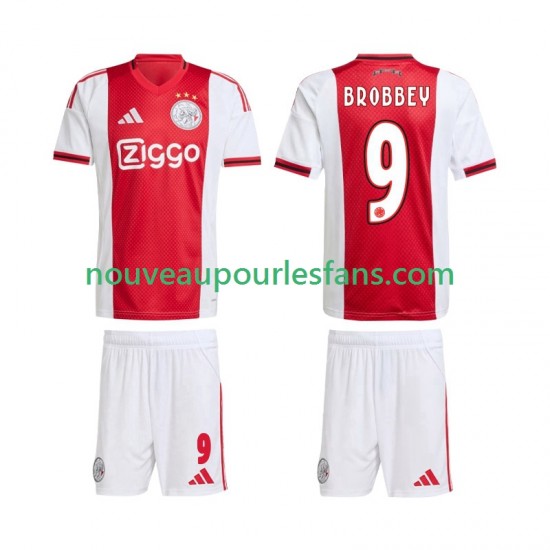 Maillot Ajax Amsterdam Brian Brobbey 9 Enfant Tenue Domicile 2025-2026 Manche Courte