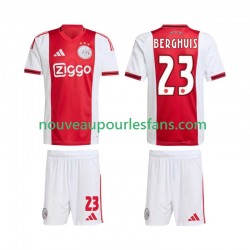 Maillot Ajax Amsterdam Steven Berghuis 23 Enfant Tenue Domicile 2025-2026 Manche Courte