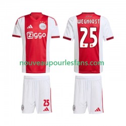 Maillot Ajax Amsterdam Wout Weghorst 25 Enfant Tenue Domicile 2025-2026 Manche Courte