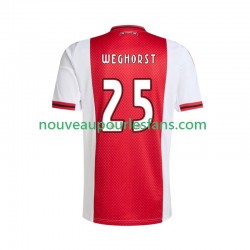 Maillot Ajax Amsterdam Wout Weghorst 25 Homme Tenue Domicile 2025-2026 Manche Courte