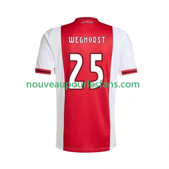 Maillot Ajax Amsterdam Wout Weghorst 25 Homme Tenue Domicile 2025-2026 Manche Courte