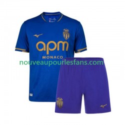 Maillot AS Monaco Enfant Tenue Extérieur 2025-2026 Manche Courte