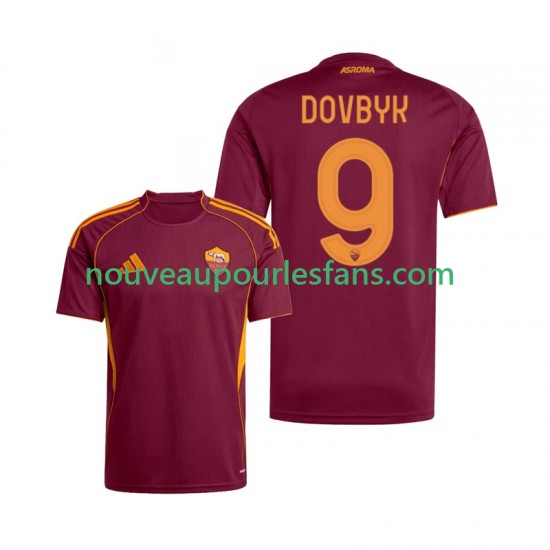 Maillot AS Rome Artem Dovbyk 9 Homme Tenue Domicile 2025-2026 Manche Courte
