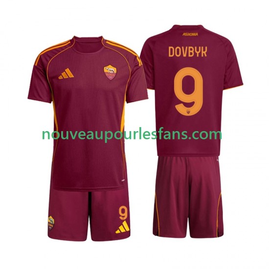 Maillot AS Rome Artem Dovbyk 9 Enfant Tenue Domicile 2025-2026 Manche Courte