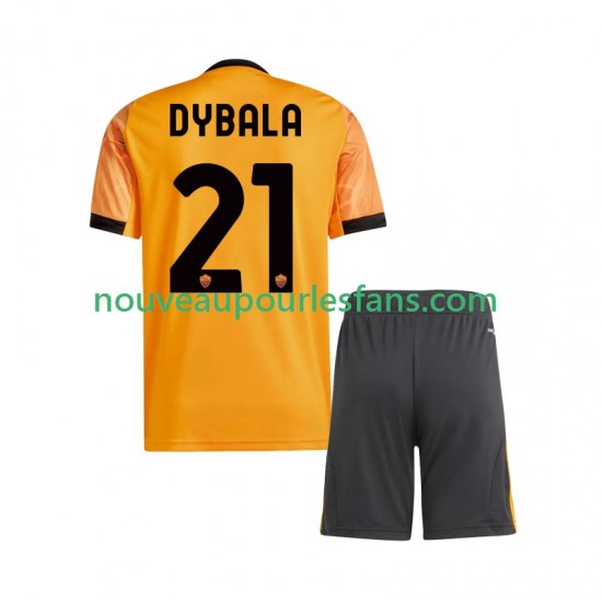 Maillot AS Rome Dybala 21 Enfant Tenue Extérieur 2025-2026 Manche Courte