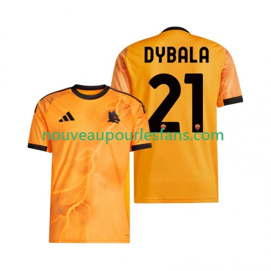 Maillot AS Rome Dybala 21 Homme Tenue Extérieur 2025-2026 Manche Courte