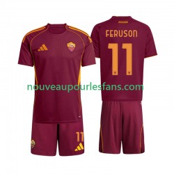Maillot AS Rome Evan Ferguson 11 Enfant Tenue Domicile 2025-2026 Manche Courte
