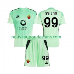 Maillot AS Rome Mile Svilar 99 Gardien Enfant Tenue Extérieur Tenue 4ème 2025-2026 Manche Courte