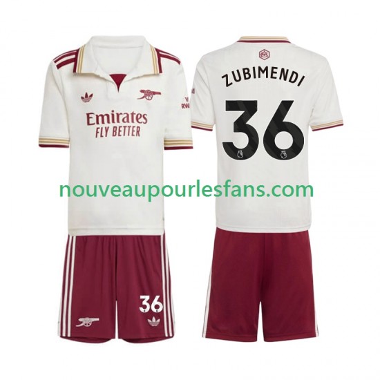 Maillot Arsenal Martin Zubimendi 36 Enfant Tenue 3ème 2025-2026 Manche Courte