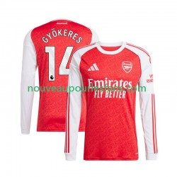 Maillot Arsenal Viktor Gyokeres 14 Homme Tenue Domicile 2025-2026 Manche Longue
