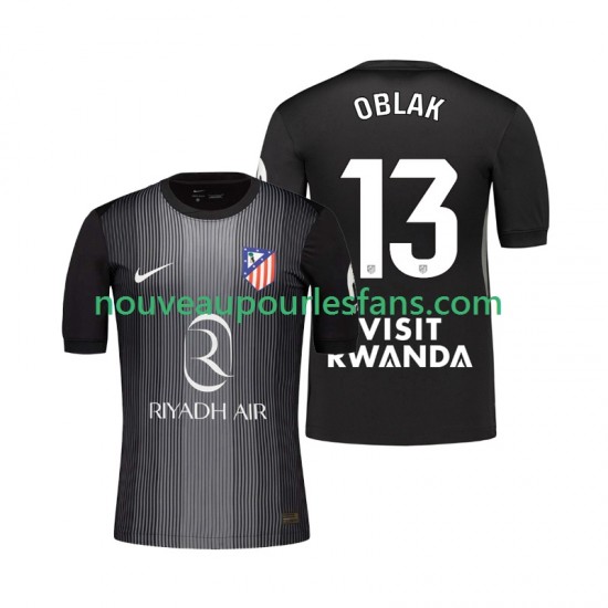 Maillot Atlético Madrid Jan Oblak 13 Gardien Homme Tenue Extérieur 2025-2026 Manche Courte