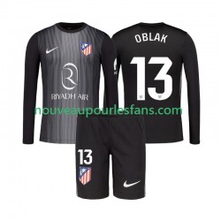 Maillot Atlético Madrid Jan Oblak 13 Gardien Enfant Tenue Extérieur 2025-2026 Manche Longue