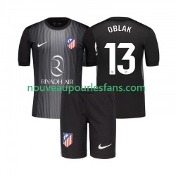 Maillot Atlético Madrid Jan Oblak 13 Gardien Enfant Tenue Extérieur 2025-2026 Manche Courte