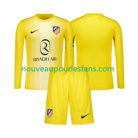 Maillot Atlético Madrid Gardien Enfant Tenue Domicile 2025-2026 Manche Longue