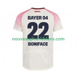 Maillot Bayer 04 Leverkusen Victor Boniface 22 Homme Tenue Extérieur 2025-2026 Manche Courte