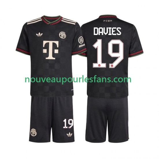 Maillot Bayern Munich Alphonso Davies 19 Enfant Tenue 3ème 2025-2026 Manche Courte