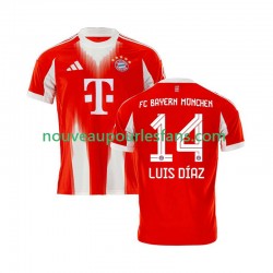 Maillot Bayern Munich Luis Diaz 14 Homme Tenue Domicile 2025-2026 Manche Courte