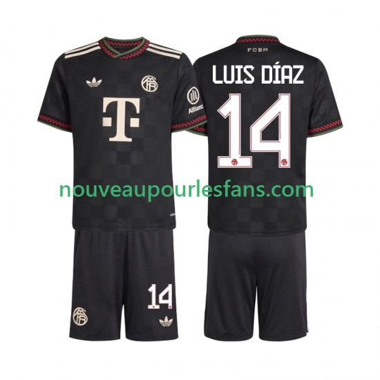 Maillot Bayern Munich Luis Diaz 14 Enfant Tenue 3ème 2025-2026 Manche Courte