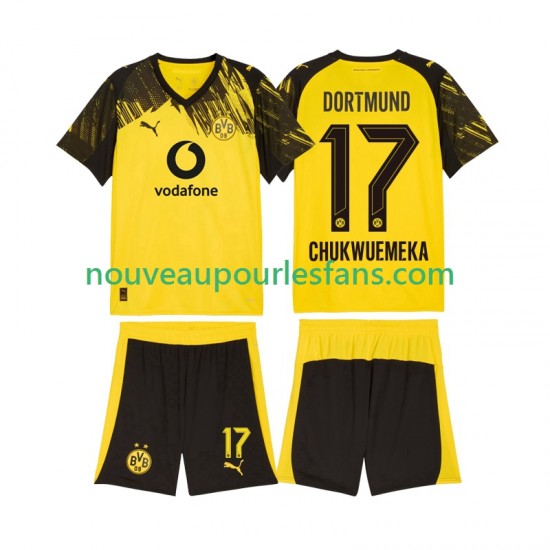 Maillot Borussia Dortmund Carney Chukwuemeka 17 Enfant Tenue Domicile 2025-2026 Manche Courte