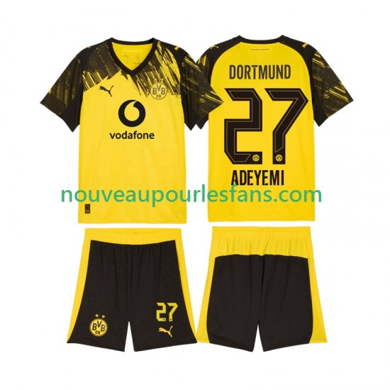 Maillot Borussia Dortmund Karim Adeyemi 27 Enfant Tenue Domicile 2025-2026 Manche Courte
