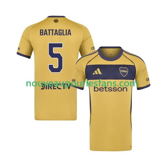 Maillot CA Boca Juniors Rodrigo Battaglia 5 Homme Tenue Extérieur 2025-2026 Manche Courte