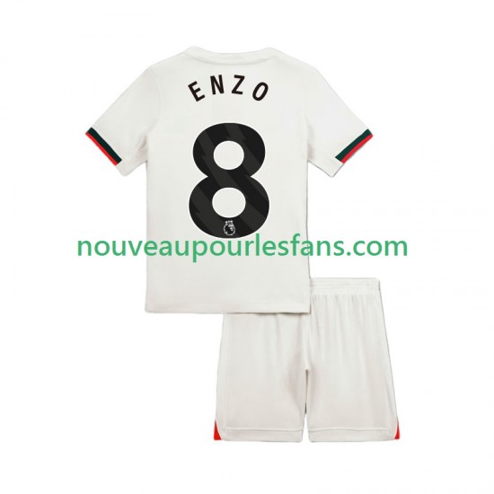 Maillot Chelsea Enzo Fernandez 8 Enfant Tenue Extérieur 2025-2026 Manche Courte