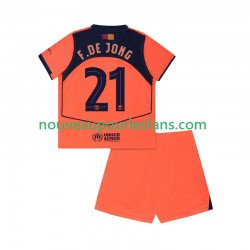 Maillot FC Barcelone Frenkie de Jong 21 UCL Enfant Tenue 3ème 2025-2026 Manche Courte