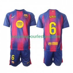 Maillot FC Barcelone Gavi 6 Enfant Tenue Domicile 2025-2026 Manche Courte
