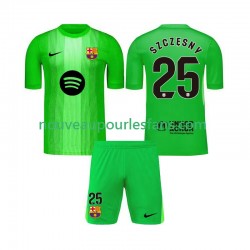 Maillot FC Barcelone Szczesny 25 Gardien Enfant Tenue Domicile 2025-2026 Manche Courte