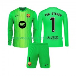 Maillot FC Barcelone Ter Stegen 1 Gardien Enfant Tenue Domicile 2025-2026 Manche Longue