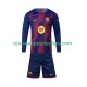 Maillot FC Barcelone Enfant Tenue Domicile 2025-2026 Manche Longue