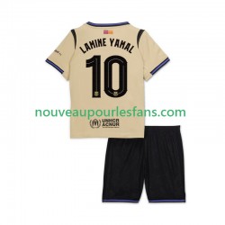 Maillot FC Barcelone Lamine Yamal 10 UCL Enfant Tenue Extérieur 2025-2026 Manche Courte