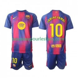 Maillot FC Barcelone Lamine Yamal 10 Enfant Tenue Domicile 2025-2026 Manche Courte