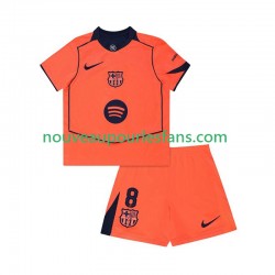 Maillot FC Barcelone Pedri 8 UCL Enfant Tenue 3ème 2025-2026 Manche Courte