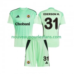 Maillot Fenerbahce Ederson Moraes 31 Gardien Enfant Tenue Extérieur 2025-2026 Manche Courte