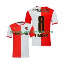 Maillot Feyenoord Rotterdam Quinten Timber 8 Homme Tenue Domicile 2025-2026 Manche Courte
