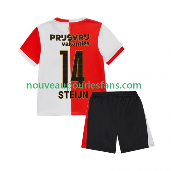 Maillot Feyenoord Rotterdam Sem Steijn 14 Enfant Tenue Domicile 2025-2026 Manche Courte