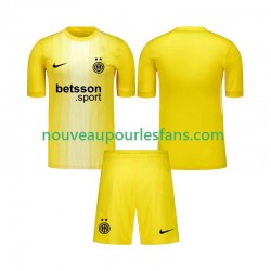 Maillot Inter Milan Gardien Enfant Tenue Extérieur 2025-2026 Manche Courte