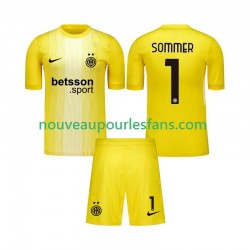 Maillot Inter Milan Yann Sommer 1 Gardien Enfant Tenue Extérieur 2025-2026 Manche Courte
