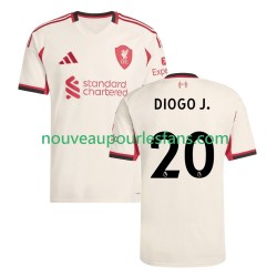 Maillot Liverpool Diogo Jota 20 Homme Tenue Extérieur 2025-2026 Manche Courte