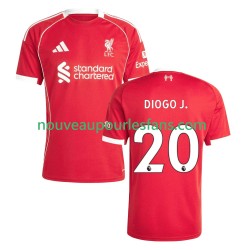 Maillot Liverpool Diogo Jota 20 Homme Tenue Domicile 2025-2026 Manche Courte