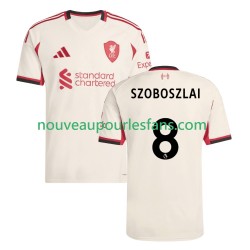Maillot Liverpool Dominik Szoboszlai 8 Homme Tenue Extérieur 2025-2026 Manche Courte
